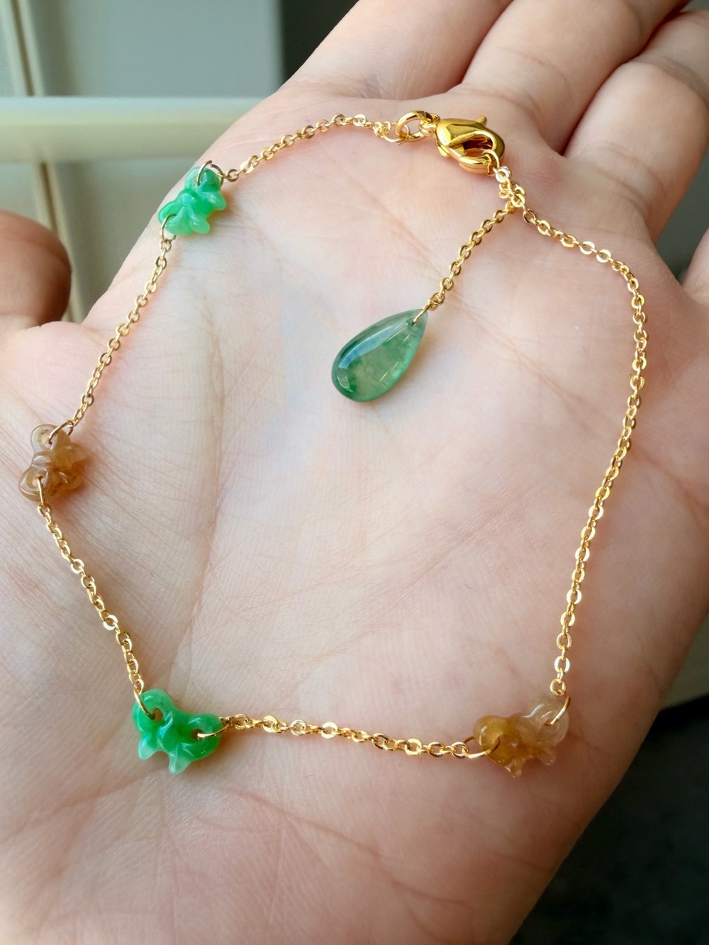 Natural Burmese A Jadeite Jade Handmade DIY Bracelet